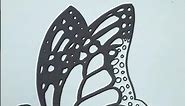 Butterfly drawing | how to draw Butterfly | Black and white Butterfly Clipart #drawing #Butterfly