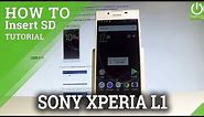 How to Insert SIM and SD into SONY Xperia L1 - Set Up Nano SIM & SD