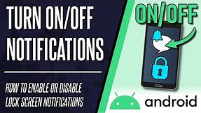 How to Turn ON/OFF Lock Screen Notifications on Android Phone
