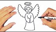 How to draw a Angel Step by Step | Easy drawings