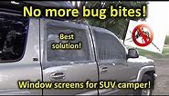 Review of car window screens for SUV campers