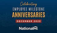 Employee Milestone Work Anniversaries - December 2023