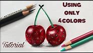 How To Draw Cherries | Colored Pencil Drawing For Beginners