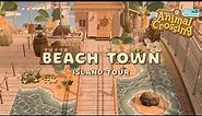 Tropical & Beachy Town Island Tour // Animal Crossing New Horizons