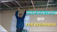 How To Install Drop Ceiling Grid Or Suspended Ceiling- For Beginners -USG Armstrong