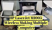 HP LaserJet M1005 Make Wireless Lan Printer Sharing Multiple Computer Without USB Cable