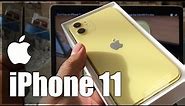 iPhone 11 Yellow 64GB Unboxing & Fast Setup MWLA2LL/A A2111 Factory Unlocked