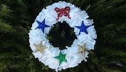 DIY: Holiday Wreath Made Out Of Plastic Bags and a Hanger {MadeByFate} #104