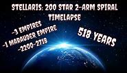 Stellaris: 200 Star 2-ARM Spiral Timelapse
