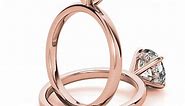 14K Solid Rose Gold Ring for Engagement, Wedding, Gifts
