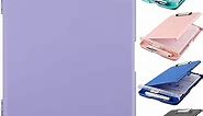 Clipboard with Storage, A4 Binder Nursing Clipboards with Pen Holder, Heavy Duty Storage Clipboard with Low Profile Clip, Clipboard Folder Side-Opening, Smooth Writing Clip Board (Light Purple)