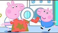 Peppa Pig Washes Clothes Challenge | Peppa Pig Official Family Kids Cartoon