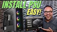 How to install a Power Supply in a PC & Connect PSU Cables