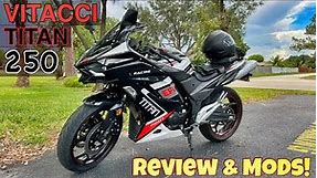 Vitacci Titan 250 - Chinese Motorcycle - [Full Review] - Max Speed - Mods & More!