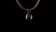 1.10ct Black Opal Pendant 10K Pink Gold Tiny Galaxies Collection