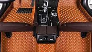 Car Floor Mats for Nissan Murano 2018-2022,Leather Luxury Floor Liner All Weather Protection Carpet,Orange