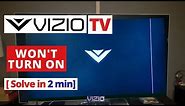 How to Fix Vizio Smart TV Won't Turn On || Quick Solve in 2 minutes