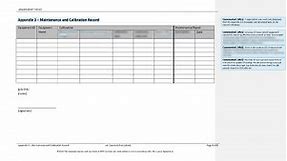 Maintenance and Calibration Record [ISO 9001 templates]