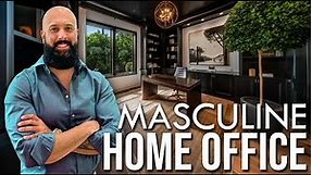 Creating a Masculine Home Office Design for Men | Dark and Bold