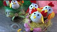 Easy DIY tutorial facilissimo !!! How to make simple and Easy fabric chickens