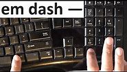 How to type em dash (—) in keyboard