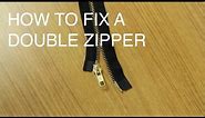 How to Fix/Repair a Double Slider Zipper (Two Way Separating)