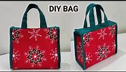 NEW DESIGN !!! WIDE OPEN - SIMPLE AND EASY TOTE BAG TUTORIAL | Lunch bag making at Home | Cloth Bag