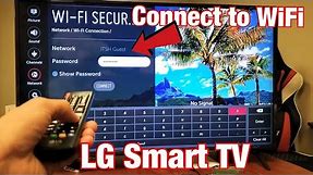 LG Smart TV: How to Connect/Setup to WiFi Network