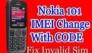 Nokia 101 IMEI Change With keypad Code Without Pc | How To Change Nokia China IMEI with Code