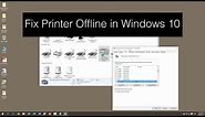 How to fix Printer Offline in Windows 10 or in Window 8