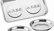 ARES 61000-3-Piece Magnetic Tool Tray Set - Screws, Sockets, Bolts, Pins, and Tools Stay Vertical, Horizontal and Upside Down with Super Strong Magnets