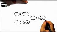 How To Draw 4 Infinity - Tattoo Design Style Amazing