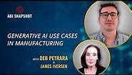 Generative AI Use Cases in Manufacturing