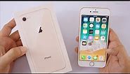 iPhone 8 Gold Unboxing & Hands On Overview (Indian Unit)