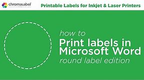 How to Print Circle Laser / Inkjet Labels with Microsoft Word