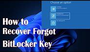Forgot BitLocker Pin And Recovery Key - How To Fix
