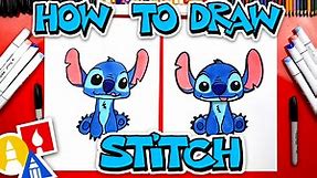 How To Draw Stitch From Lilo And Stitch - Art For Kids Hub -
