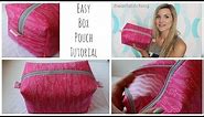 Easy Zippered Box Pouch Tutorial