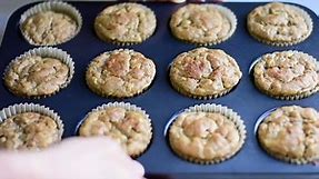 Healthy Banana Muffins with Applesauce - iFoodReal.com