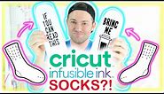 CRICUT INFUSIBLE INK SOCKS | DIY Socks with Sayings On The Bottom with Cricut Cutting Machine