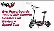 Electric Scooter 36v 1000w Full Review 30mph + Speed Test