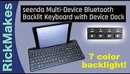 seenda Multi-Device Bluetooth Backlit Keyboard with Device Dock