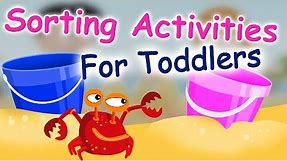 Sorting Activities for toddlers and preschool kids