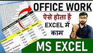 Office Work in Excel 🔥 | Data Entry, Excel Operator, Accountant | MS Excel