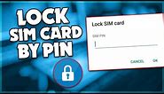 how to lock sim card by pin | TECH ON |