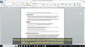 How to Edit Catering Contract Template