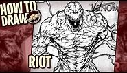 How to Draw RIOT (Venom) | Narrated Easy Step-by-Step Tutorial