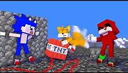 Knuckles + Sonic And Tails Dancing Meme - Good Ending + The Captivity (Minecraft Animation) FNF