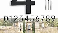 Address Numbers for House Numbers for Outside Modern Floating House Number 7 Inch Black Street Address Number Sign - Large Door Numbers Metal Home Address Number - Decorative Address Signs for Yard House Number 4