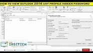 How to Check Outlook Hidden Password in Outlook 2016 in English